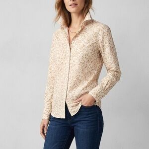 Lands' End Cream Patterned Women's Top